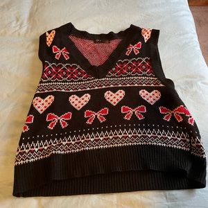 Heart & Bow Sweater Vest